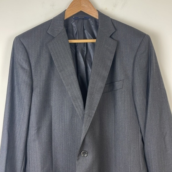 Brooks Brothers Wool Saxxon Blazer Blue Size 44L/W38 - Picture 2 of 10